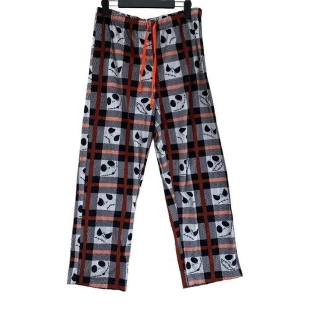 Disney Nightmare Before Christmas Pajama Pants Womens Medium White Drawstring - Picture 2 of 7